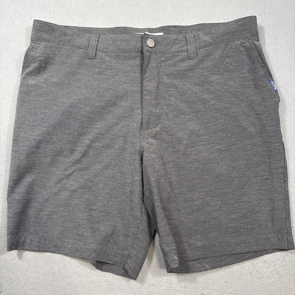 ROWM Shorts Men 36 x 9" Stretch gray  Flat Front Cotton Blend
